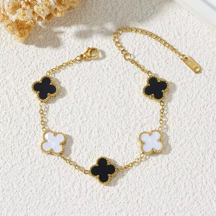 Trebol | Acero Inoxidable Chapada en Oro 18K doble cara
