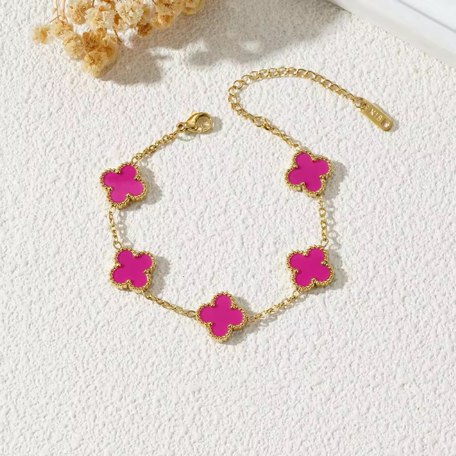 Trebol | Acero Inoxidable Chapada en Oro 18K doble cara