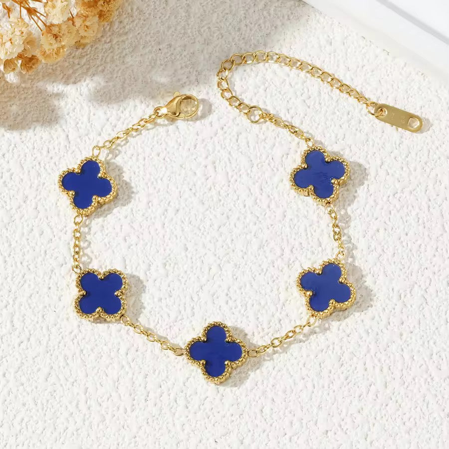 Trebol | Acero Inoxidable Chapada en Oro 18K doble cara