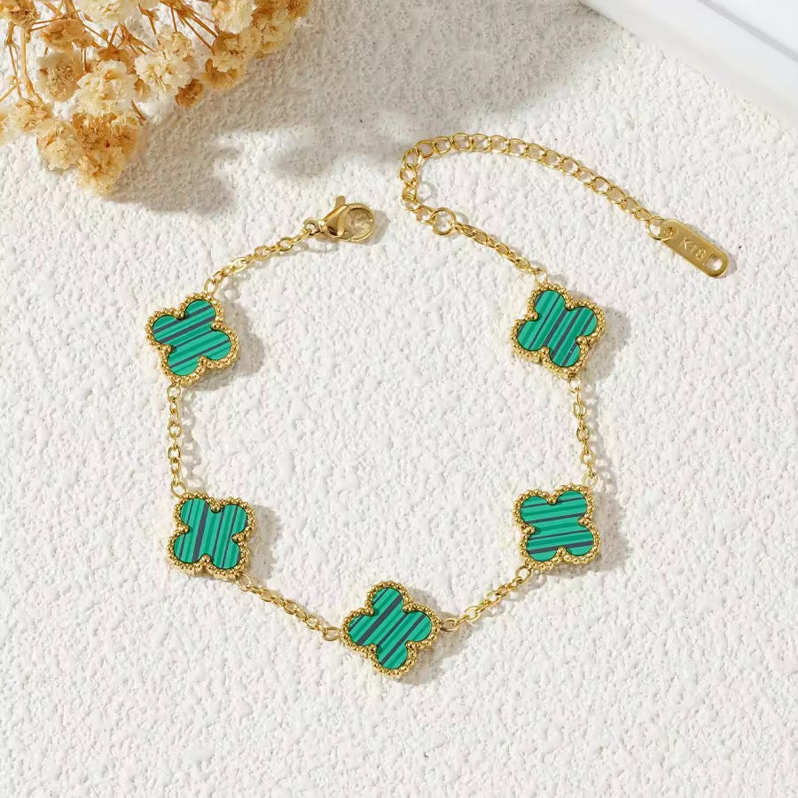 Trebol | Acero Inoxidable Chapada en Oro 18K doble cara